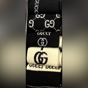 Gucci Black and white Logo Socks